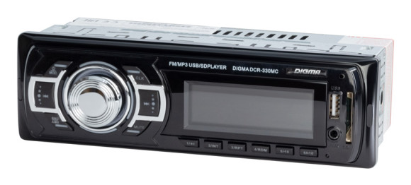 Автомагнитола Digma DCR-330MC 1DIN 4x50Вт USB 2.0 AUX