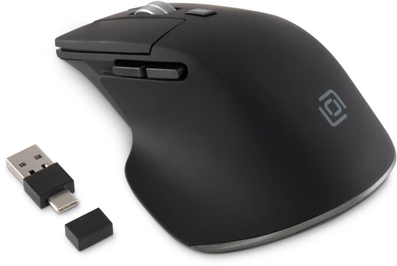 Мышь Оклик 503MW черный оптическая 2400dpi silent беспров. BT/Radio USB для ноутбука 6but (1885274)