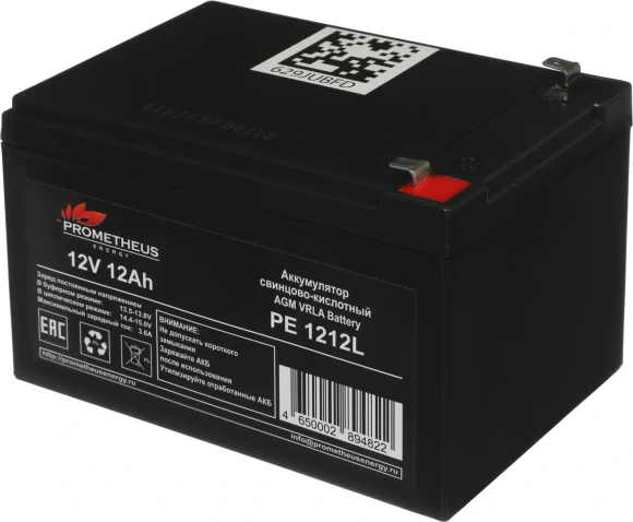 Батарея для ИБП Prometheus Energy PE 1212L 12В 12Ач Батарея для ИБП Prometheus Energy PE 1212L 12В 12Ач