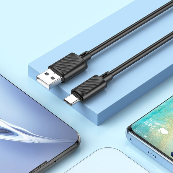 Кабель Hoco X88 Gratified X88 GRATIFIED TYPE-C USB (m)-USB Type-C (m) 1м черный Кабель Hoco X88 Gratified X88 GRATIFIED TYPE-C USB (m)-USB Type-C (m) 1м черный