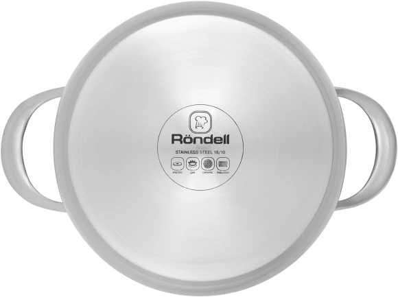 Кастрюля Rondell Admiring RDS-747 5.3л. d=22см (с крышкой) стальной Кастрюля Rondell Admiring RDS-747 5.3л. d=22см (с крышкой) стальной