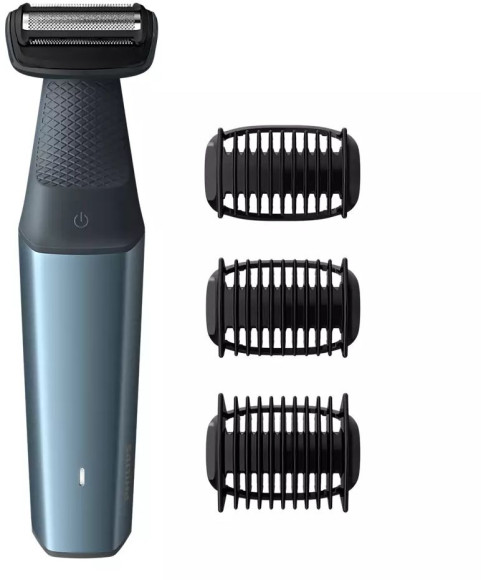 Триммер Philips BG3015/15 синий/черный (насадок в компл:3шт)