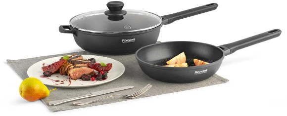 Сковорода Rondell Zeita Neu RDA-1490 круглая 26см покрытие: TriTitan ручка несъемная (без крышки) черный