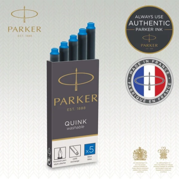 Картридж Parker Quink Z11 (1950383) синие чернила смывающиеся для ручек перьевых (5шт) Картридж Parker Quink Z11 (1950383) синие чернила смывающиеся для ручек перьевых (5шт)