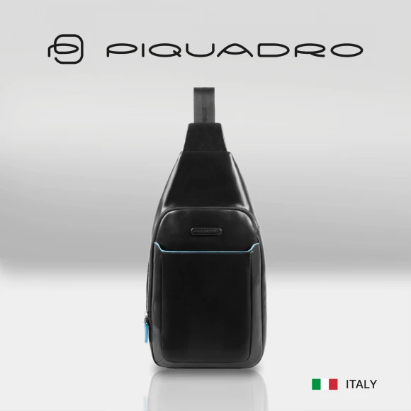 Рюкзак слинг мужской Piquadro Blue Square CA4827B2/N черный кожа