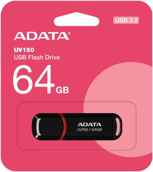 Флеш Диск A-Data 64GB AUV150 AUV150-64G-RBK USB3.0 черный Флеш Диск A-Data 64GB AUV150 AUV150-64G-RBK USB3.0 черный