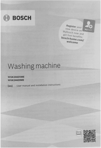 Стиральная машина Bosch WGK244Z0ME пан.англ. загр.фронтальная макс.:9кг белый Стиральная машина Bosch WGK244Z0ME пан.англ. загр.фронтальная макс.:9кг белый