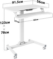 Стол для ноутбука Cactus CS-FDE103WWT с электроприводом столешница МДФ белый 91.5x56x123см (CS-FDE103WWT)