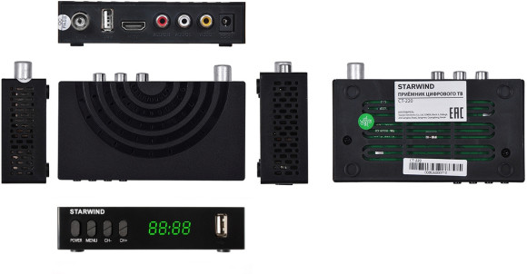 Ресивер DVB-T2 Starwind CT-220 черный Ресивер DVB-T2 Starwind CT-220 черный