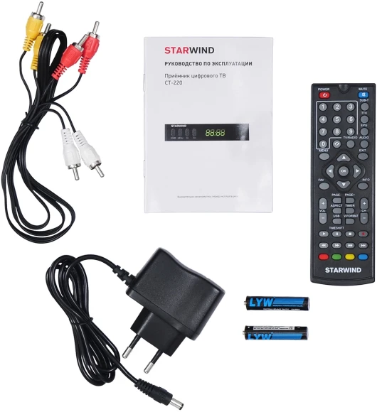 Ресивер DVB-T2 Starwind CT-220 черный Ресивер DVB-T2 Starwind CT-220 черный