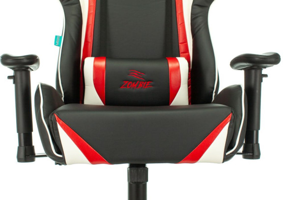 Кресло игровое Zombie Z4 черный/красный экокожа крестов. пластик