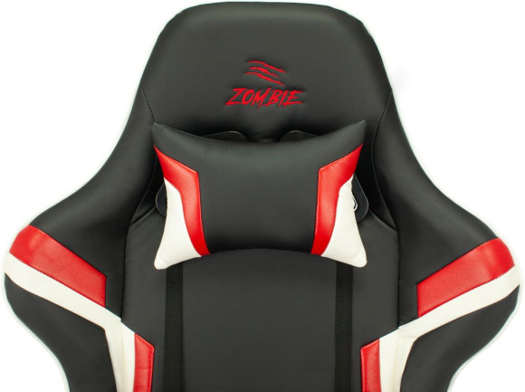 Кресло игровое Zombie Z4 черный/красный экокожа крестов. пластик