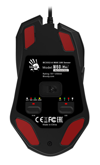 Мышь A4Tech Bloody W60 Max белый оптическая 10000dpi USB 10but (W60 MAX (PANDA WHITE)) Мышь A4Tech Bloody W60 Max белый оптическая 10000dpi USB 10but (W60 MAX (PANDA WHITE))