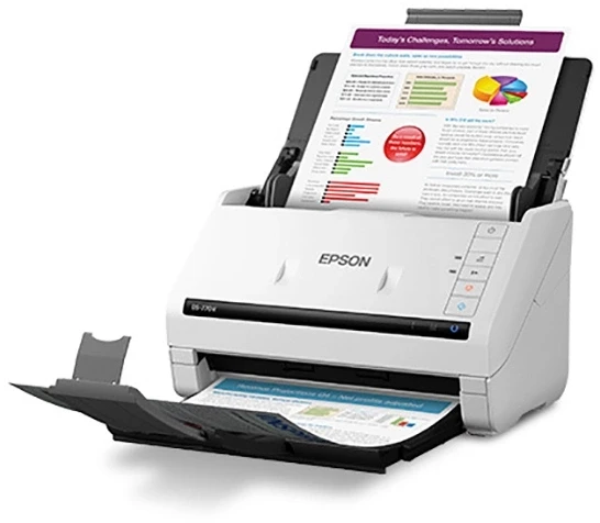 Сканер протяжный Epson WorkForce DS-770II (B11B262401/501) A4 белый/черный Сканер протяжный Epson WorkForce DS-770II (B11B262401/501) A4 белый/черный