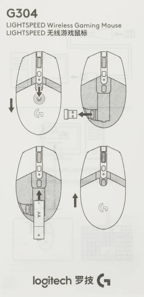 Мышь Logitech G304 Lightspeed черный оптическая 12000dpi беспров. USB 5but (910-005286)