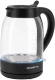 Чайник электрический Polaris PWK 1797CGL 1.8л. 2200Вт черный корпус: стекло/пластик