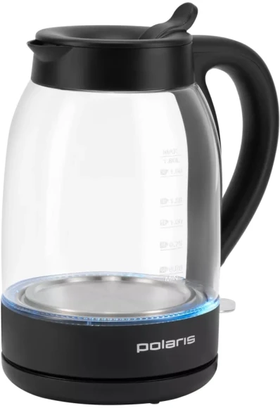 Чайник электрический Polaris PWK 1797CGL 1.8л. 2200Вт черный корпус: стекло/пластик