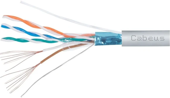 Кабель информационный Cabeus UTP-4P-CAT.6-SOLID-GY кат.6 U/UTP 4 пары PVC внутренний 305м серый