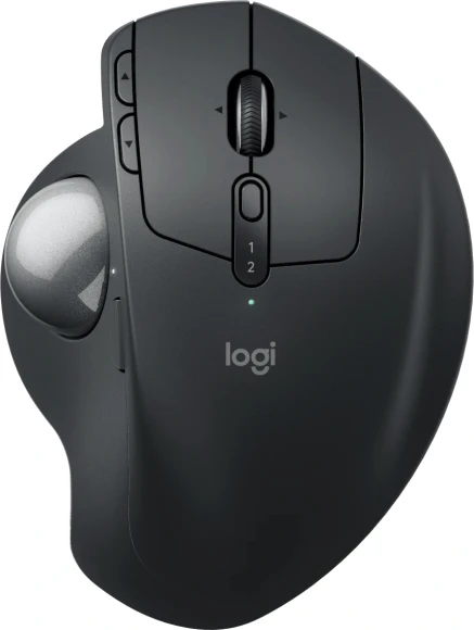 Трекбол Logitech Trackball MX Ergo S графитовый оптическая 2048dpi silent беспров. BT/Radio USB 8but (910-007261)