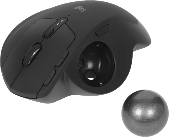 Трекбол Logitech Trackball MX Ergo S графитовый оптическая 2048dpi silent беспров. BT/Radio USB 8but (910-007261)
