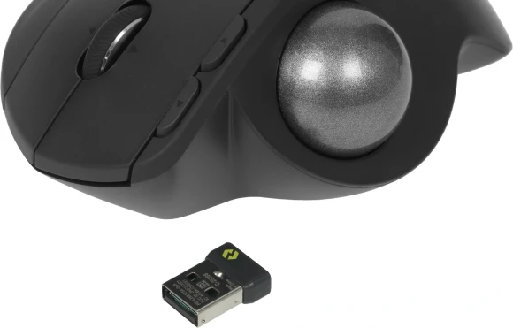 Трекбол Logitech Trackball MX Ergo S графитовый оптическая 2048dpi silent беспров. BT/Radio USB 8but (910-007261)