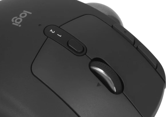 Трекбол Logitech Trackball MX Ergo S графитовый оптическая 2048dpi silent беспров. BT/Radio USB 8but (910-007261)