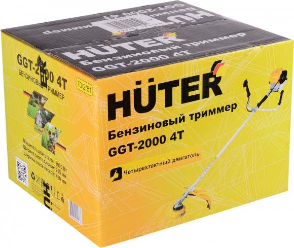 Триммер бензиновый Huter GGT-2000 4Т 2000Вт неразбор.штан. реж.эл.:леска/нож (в компл.:Защитные очки)