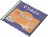 Диск DVD-R Verbatim 4.7Gb 16x Slim case (1шт)