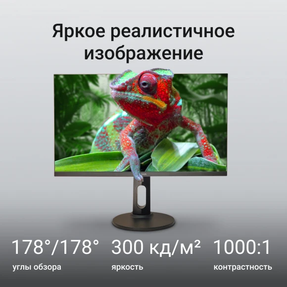 Монитор Digma 27" Progress 27P705Q черный IPS LED 5ms 16:9 HDMI M/M матовая HAS 300cd 178гр/178гр 2560x1440 75Hz FreeSync DP 2K USB 5.6кг