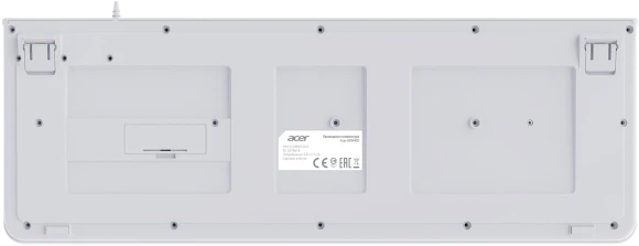 Клавиатура Acer OKW400 белый USB (ZL.KBDEE.01B) кабель 1.8м