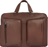 Деловая сумка Piquadro Orion CA6624S136/BLU с отделением для ноутбука 15.6" синяя ткань/натур.кожа