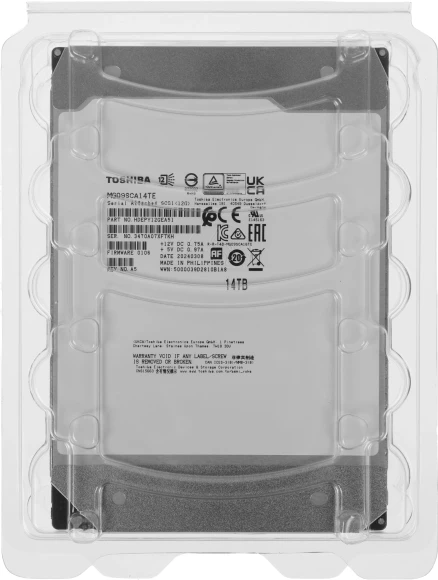 Жесткий диск Toshiba SAS 3.0 14TB MG09SCA14TE Server Enterprise Capacity (7200rpm) 512Mb 3.5" Bulk