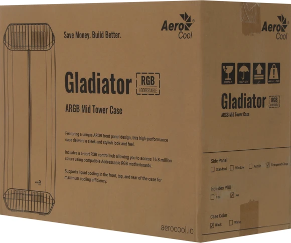 Корпус Aerocool Gladiator Duo-G-BK-v1 черный без БП ATX 5x120mm 2x140mm 2xUSB3.0 audio bott PSU