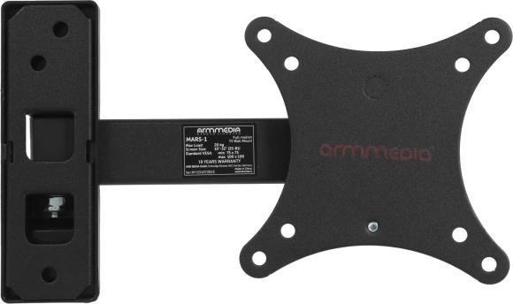 Кронштейн для телевизора Arm Media MARS-1 черный 10"-32" макс.20кг настенный поворот и наклон Кронштейн для телевизора Arm Media MARS-1 черный 10"-32" макс.20кг настенный поворот и наклон