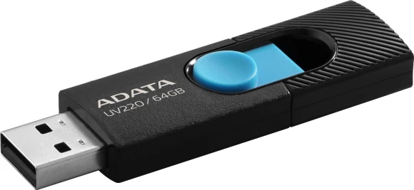 Флеш Диск A-Data 64Gb UV220 AUV220-64G-RBKBL USB2.0 черный/синий Флеш Диск A-Data 64Gb UV220 AUV220-64G-RBKBL USB2.0 черный/синий
