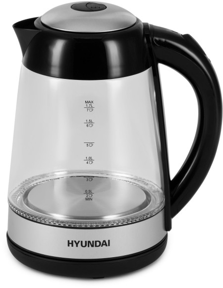 Чайник электрический Hyundai HYK-G3803 1.7л. 2200Вт черный/серебристый корпус: стекло Чайник электрический Hyundai HYK-G3803 1.7л. 2200Вт черный/серебристый корпус: стекло