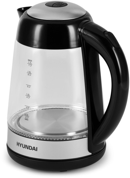 Чайник электрический Hyundai HYK-G3803 1.7л. 2200Вт черный/серебристый корпус: стекло Чайник электрический Hyundai HYK-G3803 1.7л. 2200Вт черный/серебристый корпус: стекло