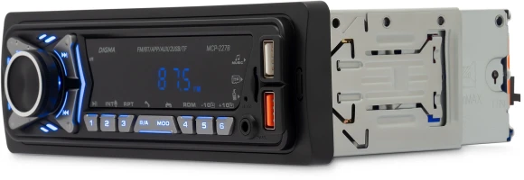 Автомагнитола Digma MCP-227B 1DIN 2x45Вт v5.0 USB 2.0 AUX 2 ПДУ