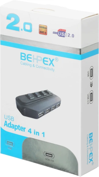 Разветвитель USB 2.0 BPH-1907 4порт. черный