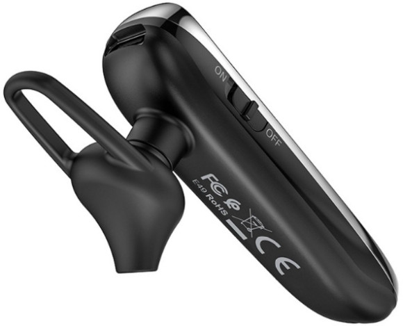 Наушники с микрофоном Hoco E49 черный внутриканальные BT крепление за ухом