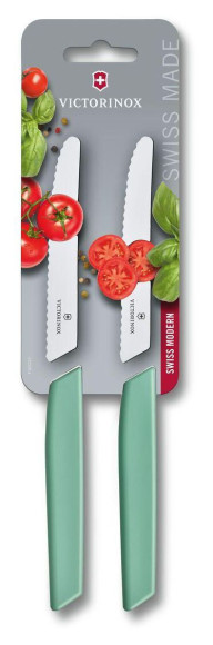 Набор ножей кухон. Victorinox Swiss Modern 6.9006.11W41B компл.:2предм. мятный блистер