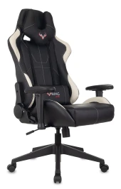 Кресло игровое Zombie VIKING 5 AERO черный/белый экокожа с подголов. крестов. пластик
