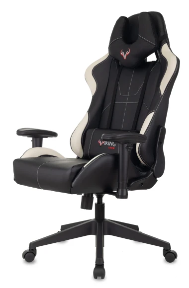 Кресло игровое Zombie VIKING 5 AERO черный/белый экокожа с подголов. крестов. пластик