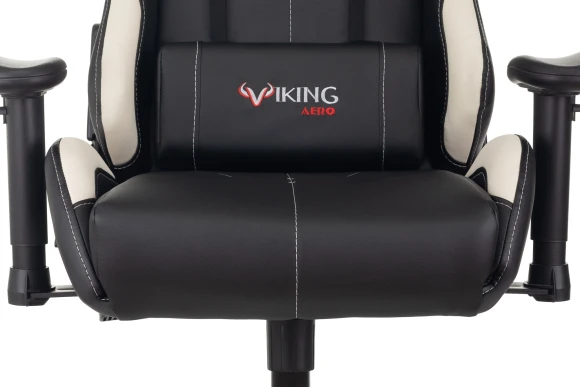 Кресло игровое Zombie VIKING 5 AERO черный/белый экокожа с подголов. крестов. пластик
