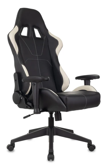 Кресло игровое Zombie VIKING 5 AERO черный/белый экокожа с подголов. крестов. пластик