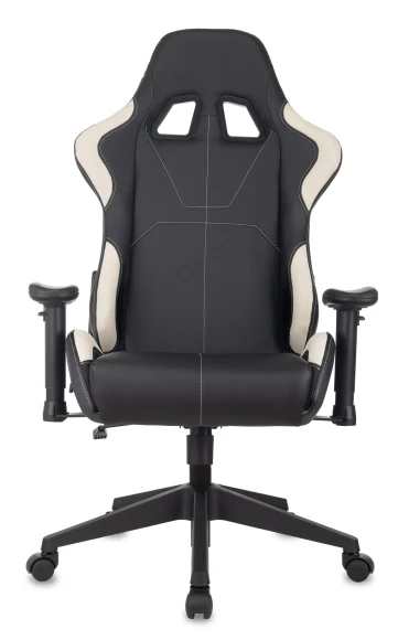 Кресло игровое Zombie VIKING 5 AERO черный/белый экокожа с подголов. крестов. пластик