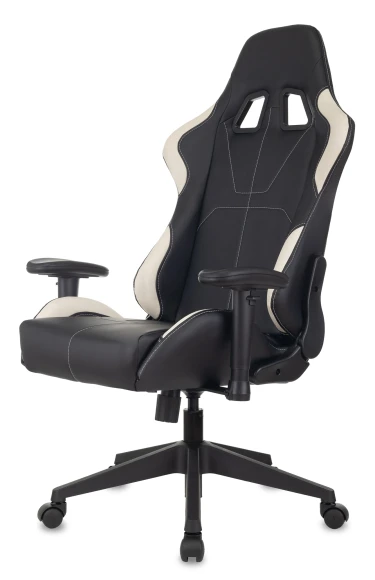 Кресло игровое Zombie VIKING 5 AERO черный/белый экокожа с подголов. крестов. пластик