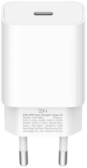 Сетевое зар./устр. ZMI HA716 20W 3A (PD+QC) USB Type-C универсальное белый (HA716 WHITE)