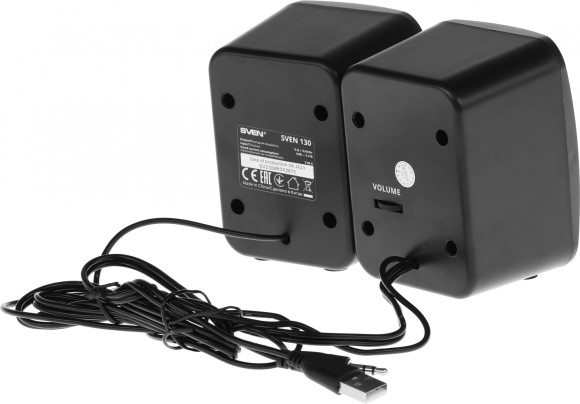 Колонки Sven 130 2.0 черный 6Вт портативные