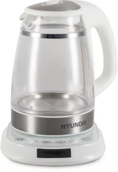 Чайник электрический Hyundai HYK-G5507 1.7л. 2200Вт белый/серебристый корпус: стекло Чайник электрический Hyundai HYK-G5507 1.7л. 2200Вт белый/серебристый корпус: стекло